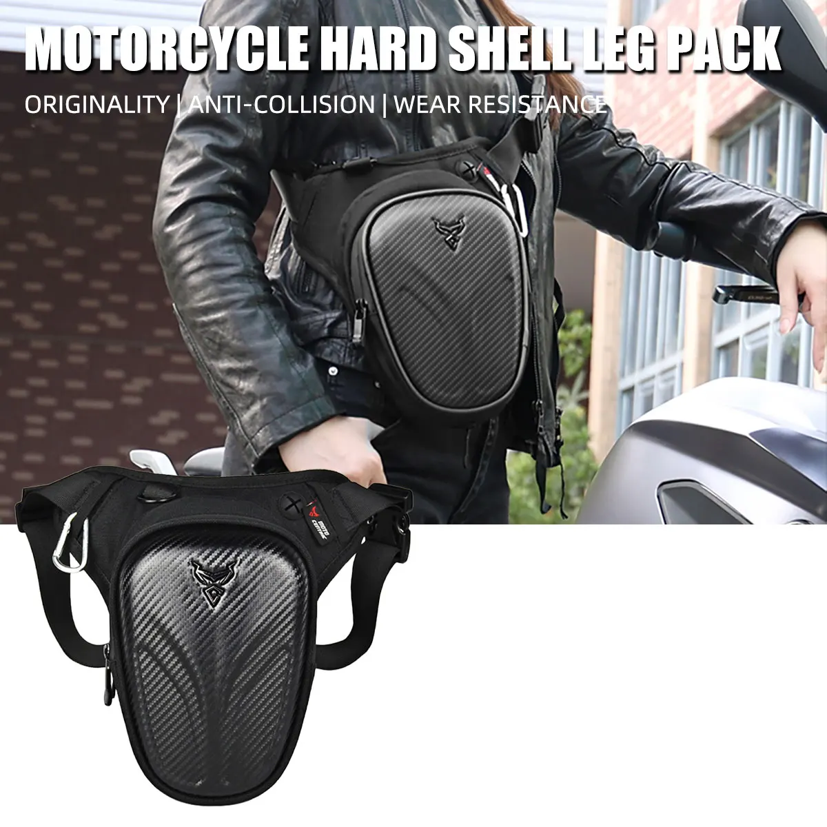 

Waterproof Motorcycle Drop Leg Bag Outdoor Casual Moto Bag Fanny Pack Motorbike Hard Shell Hip Belt Backpack motorcycle fender