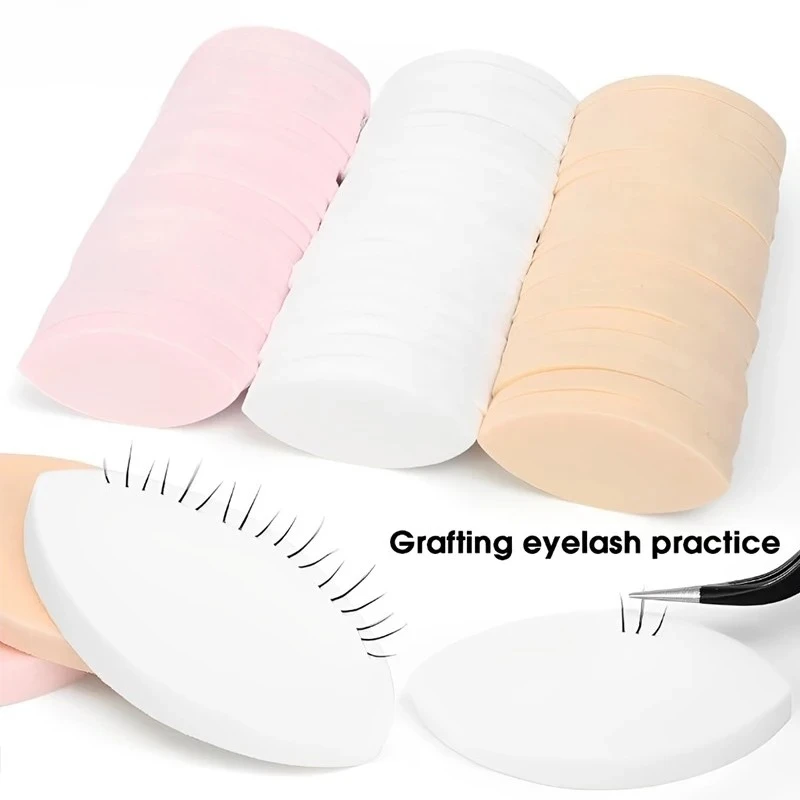 50/10 Stuks Zachte Herbruikbare Wimper Extension Pads Lash Lifting Training Spons Voor Beginners Valse Wimpers Praktijk Makeup Tools