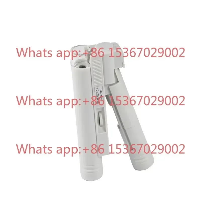 40x Reading Microscope with Light Source Magnifying Glass for Shanghai Mirror Inspection Graduated Scale Illuminated Loupe