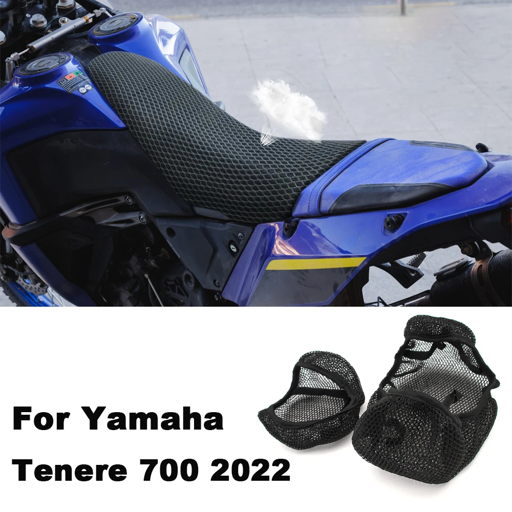 For Yamaha Tenere 700 Accessories T700 2022 Motorcycle Cushion Seat Cover Breath Fabric Saddle Waterproof World Raid T7 T-700