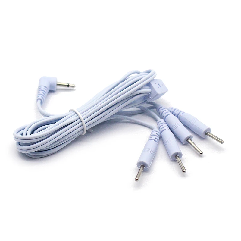 2/4 Pins Head 2.5/3.5mm Plug Type Electrode Cable Line Wire For Tens Acupuncture Electrical Nerve Muscle Stimulator