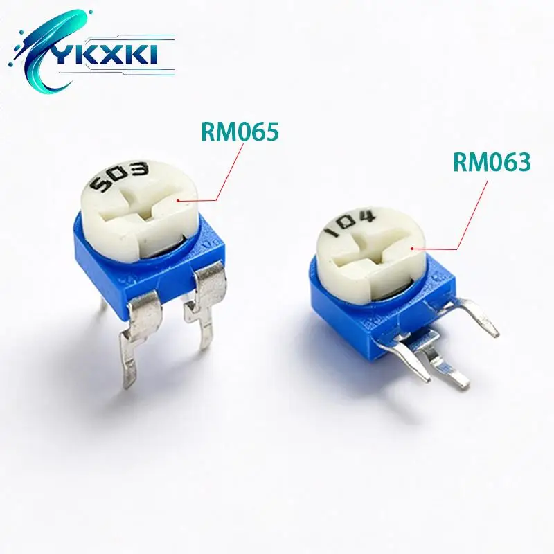 10PCS RM063 RM065 Trimpot Trimmer Potentiometer 100 200 500 1k 2k 5k 10k 20k 47k 50k 100k 200k 500k 1m 2m Ohm Variable Resistor