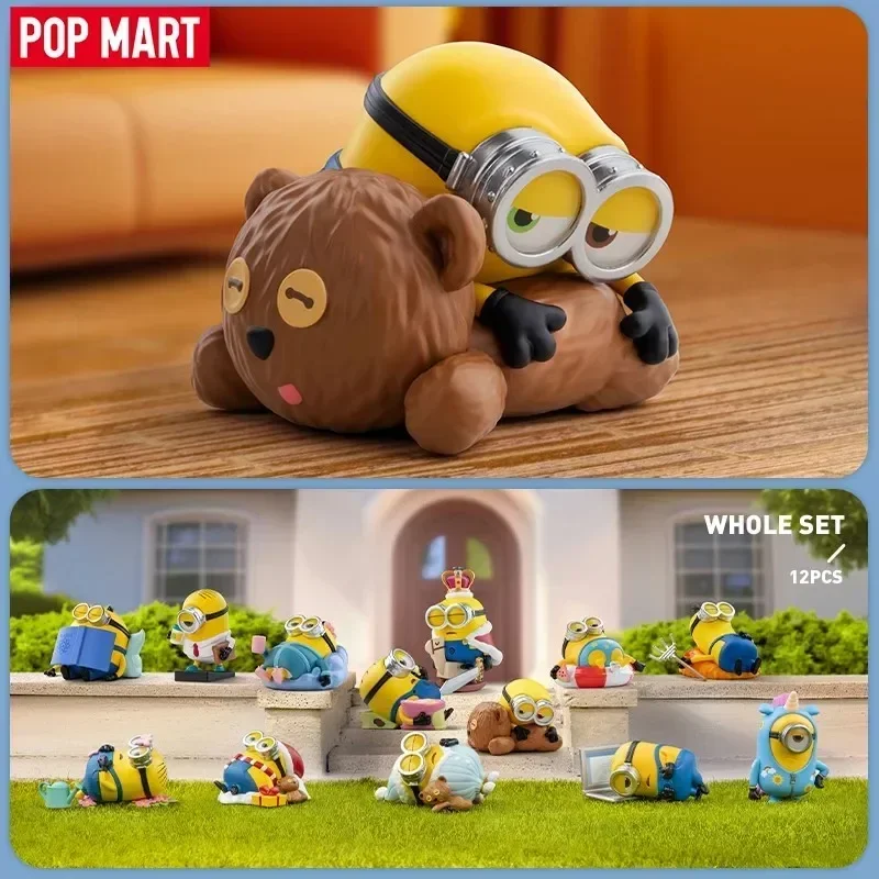 

POP MART Minions Lazy Every Day Series Mystery Box Blind Box Toys Mistery Caixa Action Figure Surprise Cute Model Birthday Gift