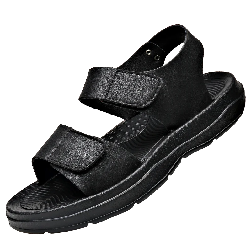 Men Sandals Summer Leisure Beach Holiday Outdoor Male Retro Comfortable Casual Sandals leather Men Flip Flops