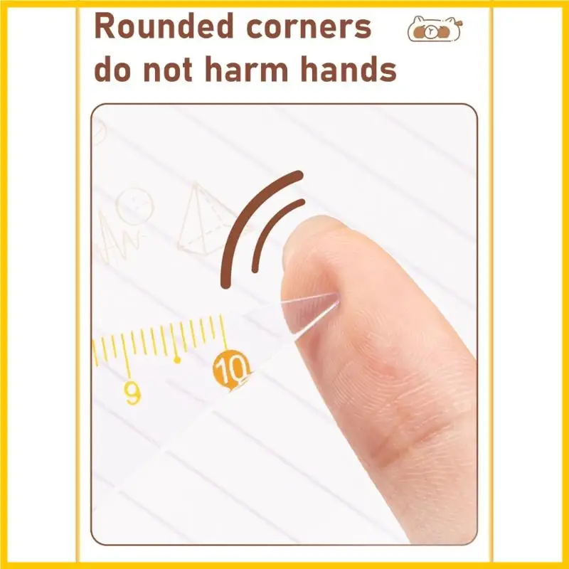 

Q1JF 7 PCS Cartoon Animal Ruler Set Math Geometry Set Math Protractor Traw