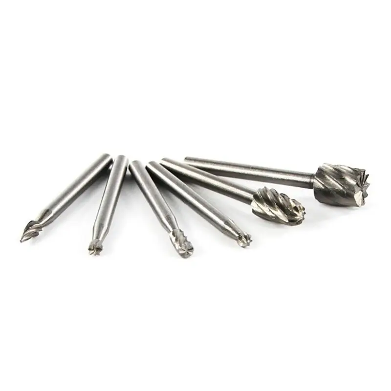 A84E-24PCS HSS Rotary Multi Tool Burr Routing Router Bit Mill Cutter Attachment For Dremel