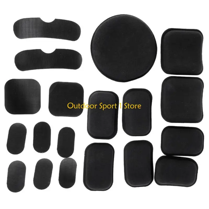 

A0KA Helmet Padding Foam 19Pcs Replacement Pads Universal Helmet Foam Pad
