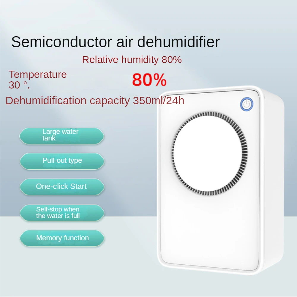 Dehumidifier for Home,1L Water Tank Intelligent Dryer Dehmidify Machine For Bedroom Small Mute Air Dehumidifier Auto Shut off