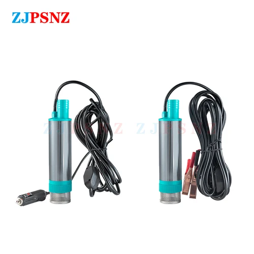 Imagen 2 del producto Bomba eléctrica para coche, Mini bomba portátil de 38mm para bombear aceite diésel, bomba de transferencia de agua, bomba sumergible para acampar y pescar, 30L/min, 12V, 24V