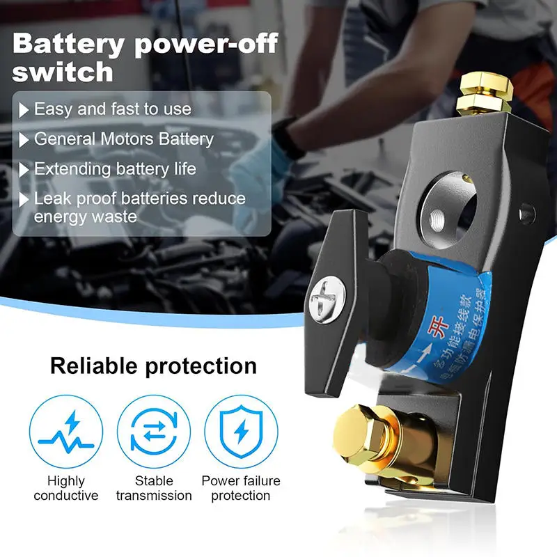 12V/24V Car Battery Disconnect Switch Isolator Power Cut Off Marine Heavy Duty Battery Isolator For Vehicle Boat RV