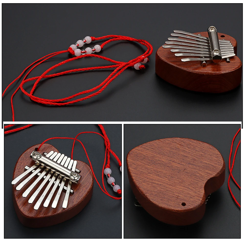 

Love Heart-shaped Kalymba Kalimba Mini Thumb Piano Sound Card Finger Music Instrument Metal Musical