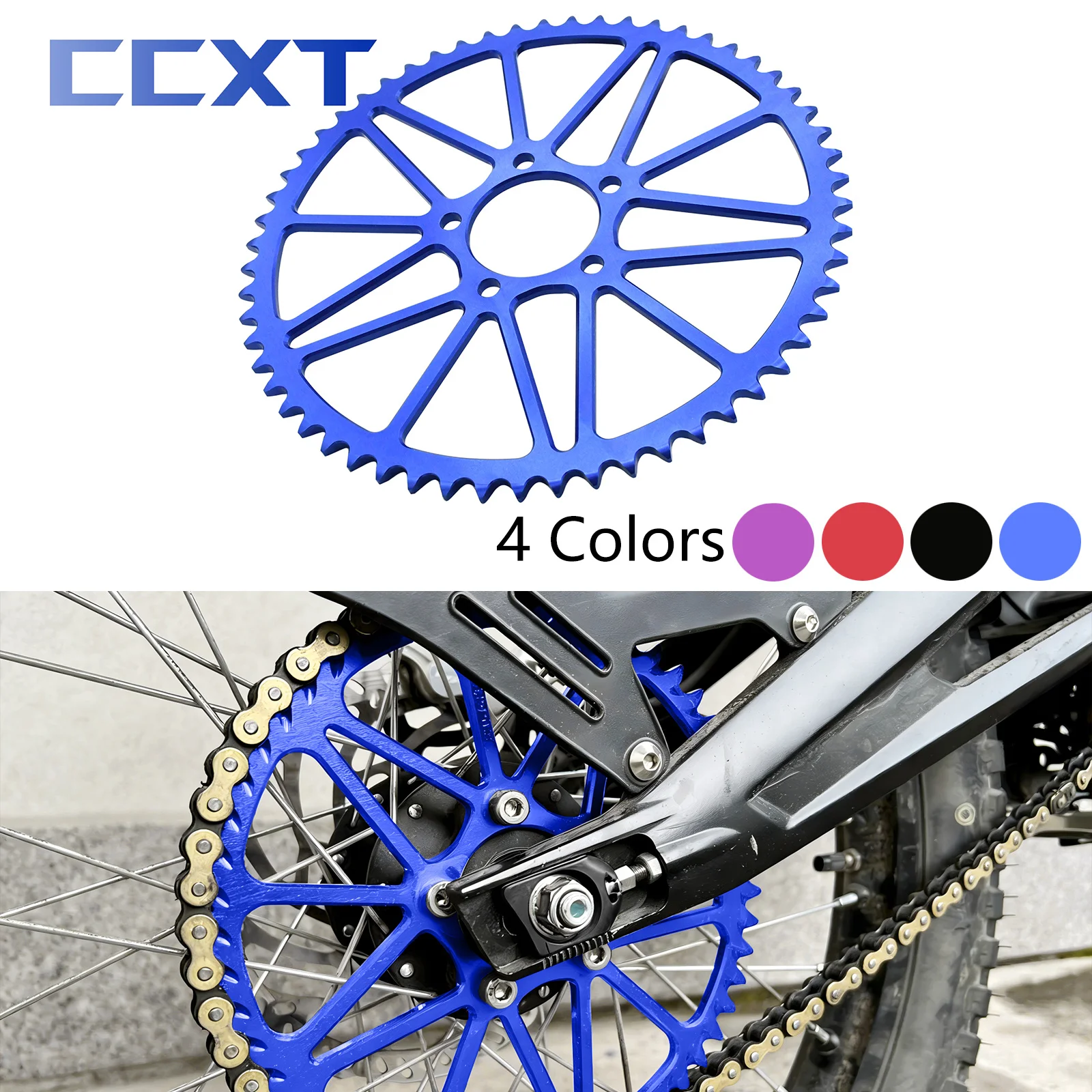 

Задняя звездочка из алюминия с ЧПУ 58T для электромотоциклов Surron Light Bee X S L1E, Segway X160, X260 (модели 2024-2025)