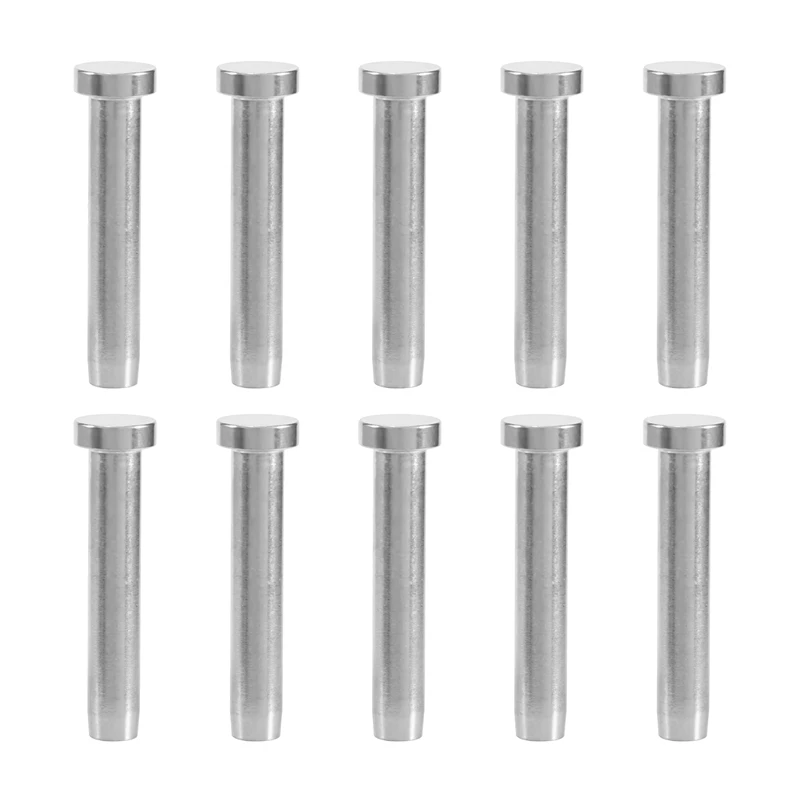 10Pcs Stainless Steel Stemball Swage Stud Dead Ends Threaded Stud Paired With Cable Tensioner For 1/8Inch Cable Railing Kit