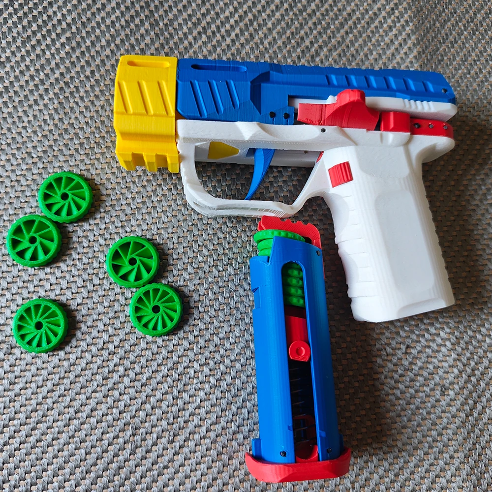 FANDAO التلقائي الميكانيكية الطيارة القرص مطلق النار 3D طباعة Block26 نموذج تعليمي آمنة السلس إطلاق لمشروع العلوم للأطفال #3