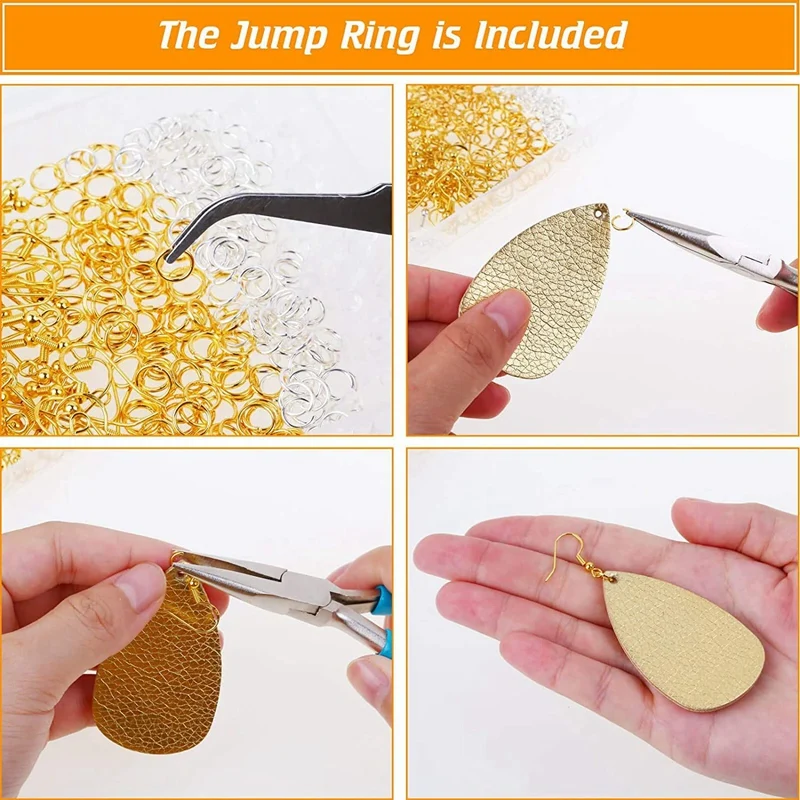 900Pcs Earring Making Supplies Kit With 300PCS Earring Hooks, 300 PCS Jump Rings And 300 PCS Soft Clear Earring Backs