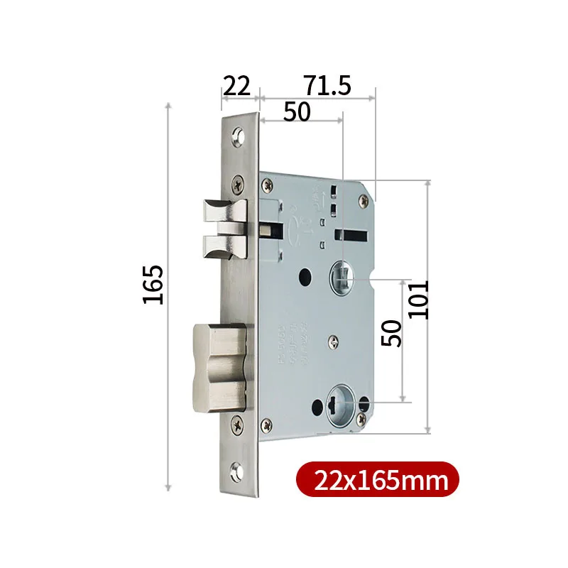 EGFirtor Metal Stainless Steel Electronic Lock Body 5050 Mortise For Tuya Face Recognition Fingerprint Smart Door Lock