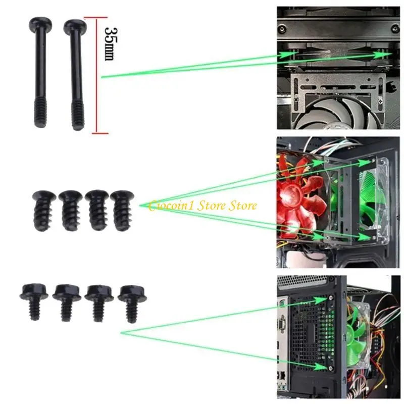 

A3PC User Friendly Fan Mount Rack Bracket for 8cm/9cm/12cm Fan Metal Mounting Hardware for PC Cooling Fan Easy Setups