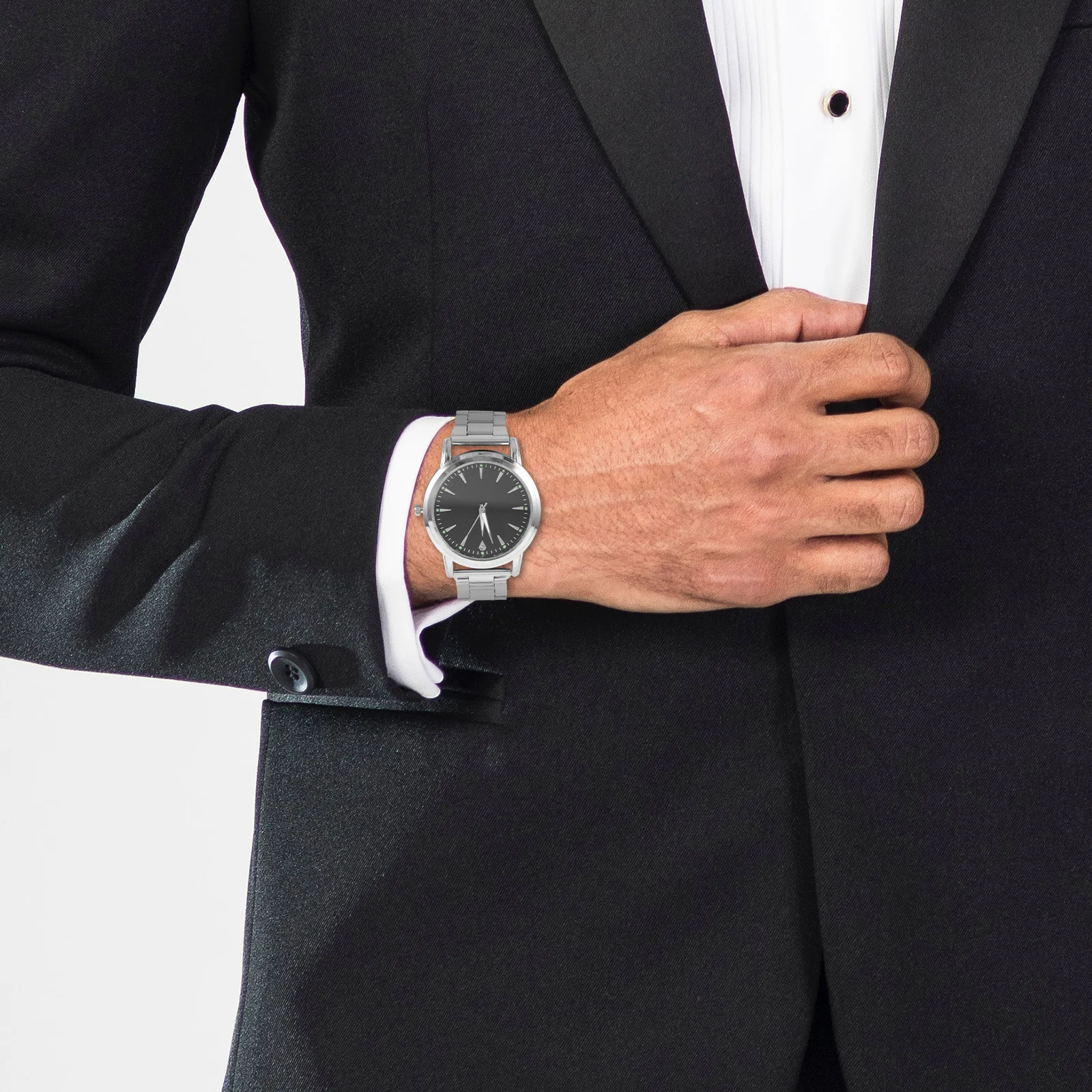 

Stainless Steel Watch Men Adjustable B Luminous Design Wrist Clocks Decorative Stylish Male Stylish Male Wristwatch Timepiece