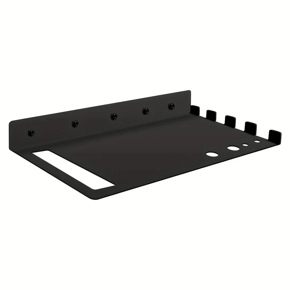 /Black /Metal /16.5 Inch Chainsaw Wall Mount Rack For Garage Workshop Power Tool Storage Organizer Shelf Bracket