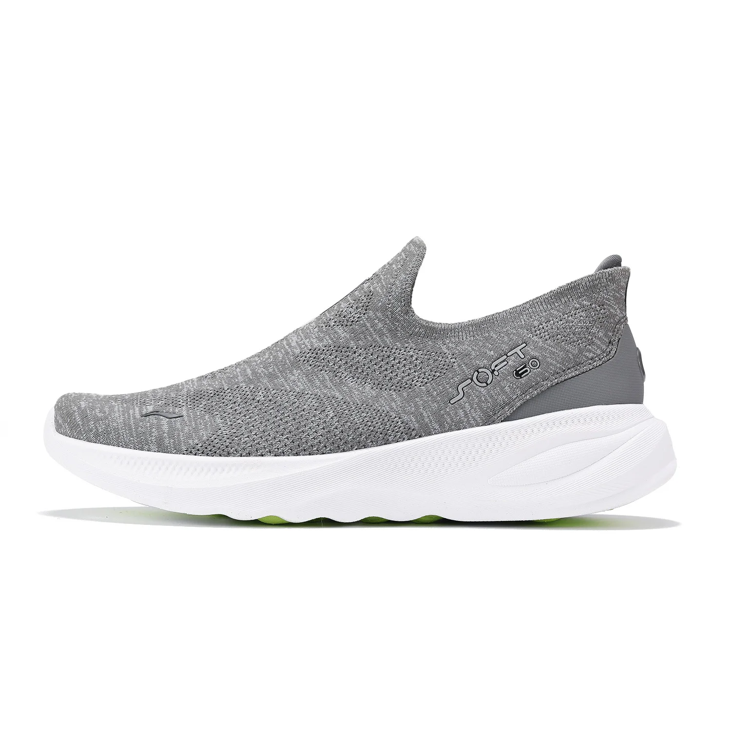 Li-Ning SOFT GO 2 KNIT Slip-on-Freizeitschuhe für Herren, gepolstert, bequem, stabil, LiNing Mesh, Jogging, Alltag, Sport-Sneaker, AGLV017 5