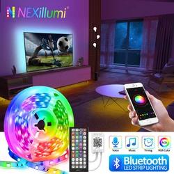 Diody na wstążce LED SMD 3535/5050, DIY wstążka Bluetooth 5m-40m RGB, taśma do zmiany koloru z aplikacją do dekoracja świąteczna domowej telewizji