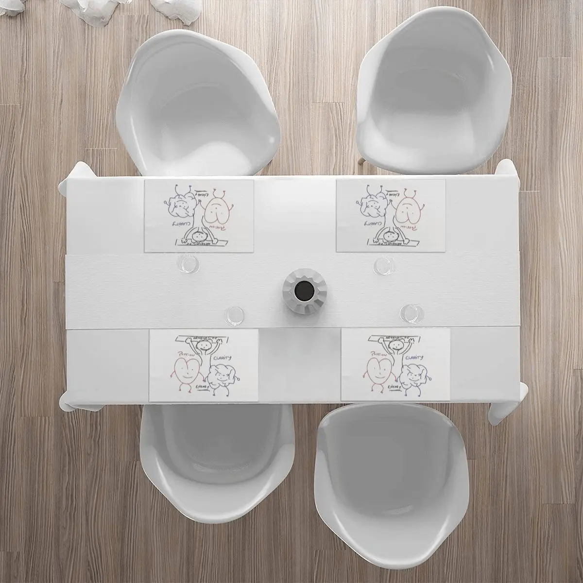 Arteta's Passion وضوح وطاقة السبورة البيضاء رسم تحديد الموقع قابل للغسل لوحة حصيرة لطاولة الطعام وعاء كوستر ديكور المنزل #6