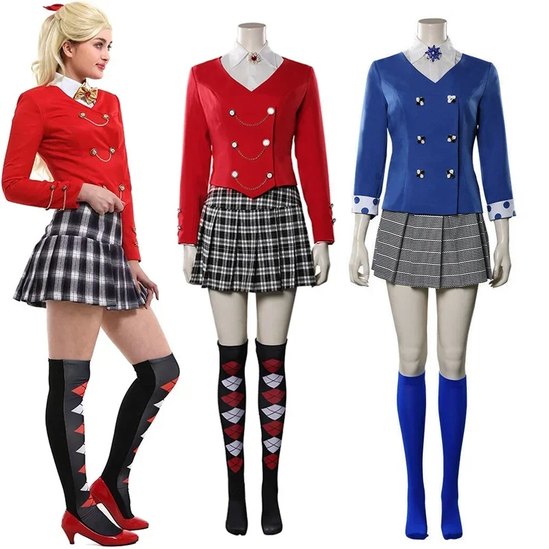 Women's Veronica Sawyer Cosplay Costume Outfits Halloween Heathers the Musical Costume Skirt Suit