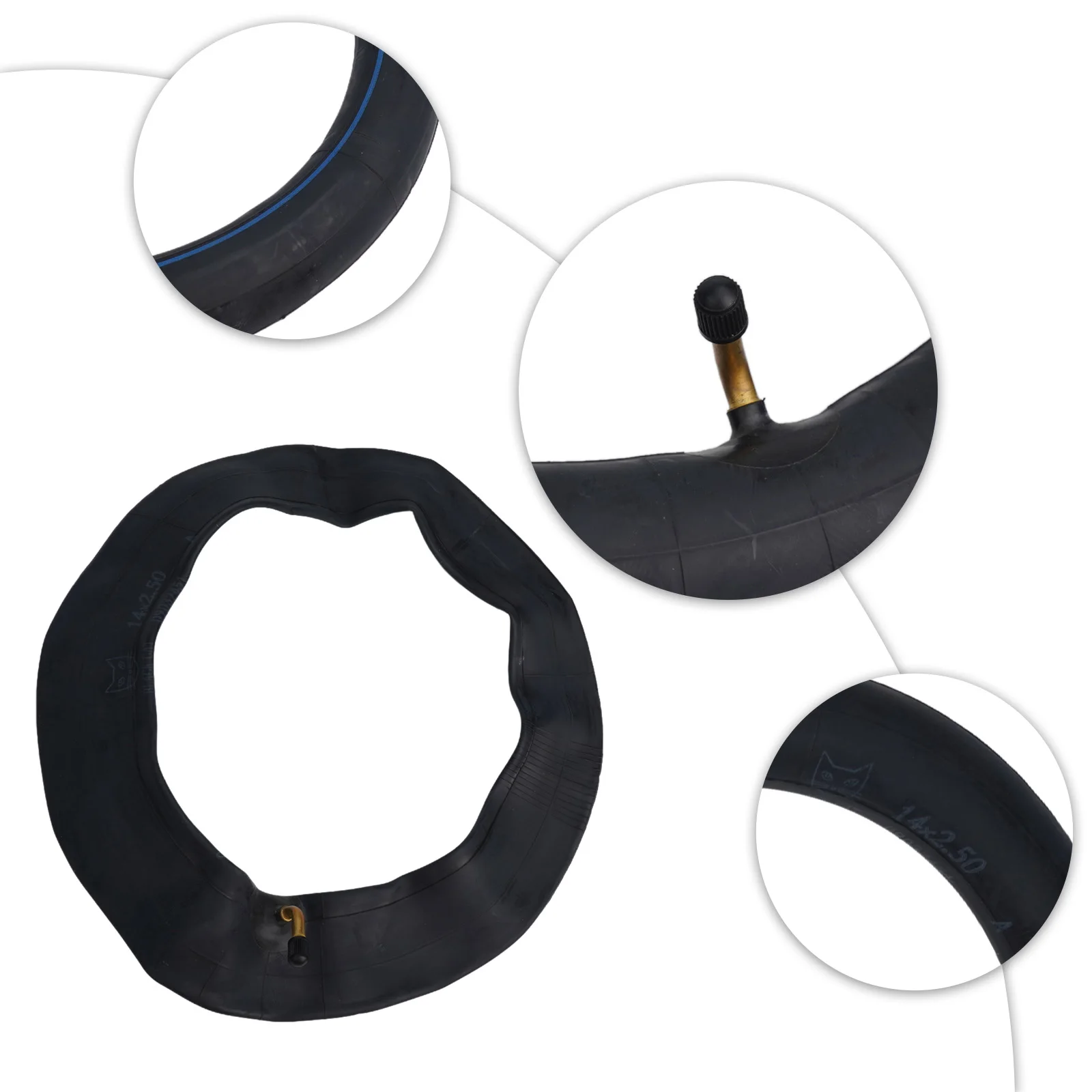 1 X Inner Tube 347*48mm Black 14 Inch 14x2.50 Inner Tube For Electric Bicycle Electric Vehicle Wheel 14*2.5 Parts