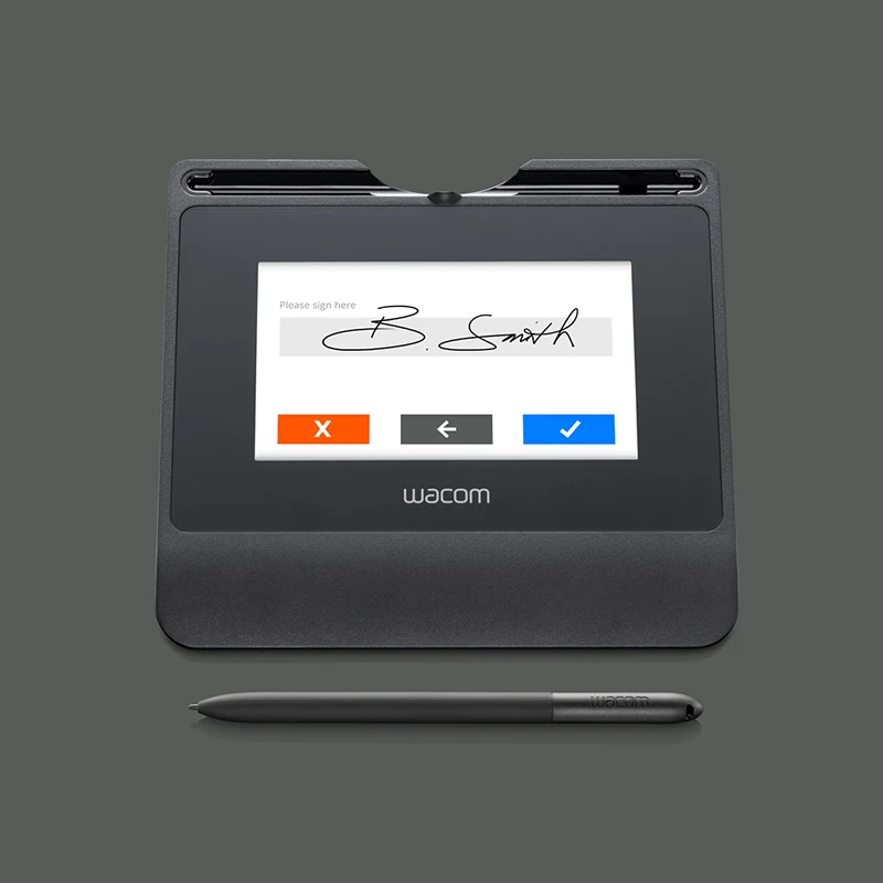 Imagem -02 - Wacom-lcd Signature Pad Tablet Caneta sem Bateria Cor Negócios Stu540 1024 Níveis