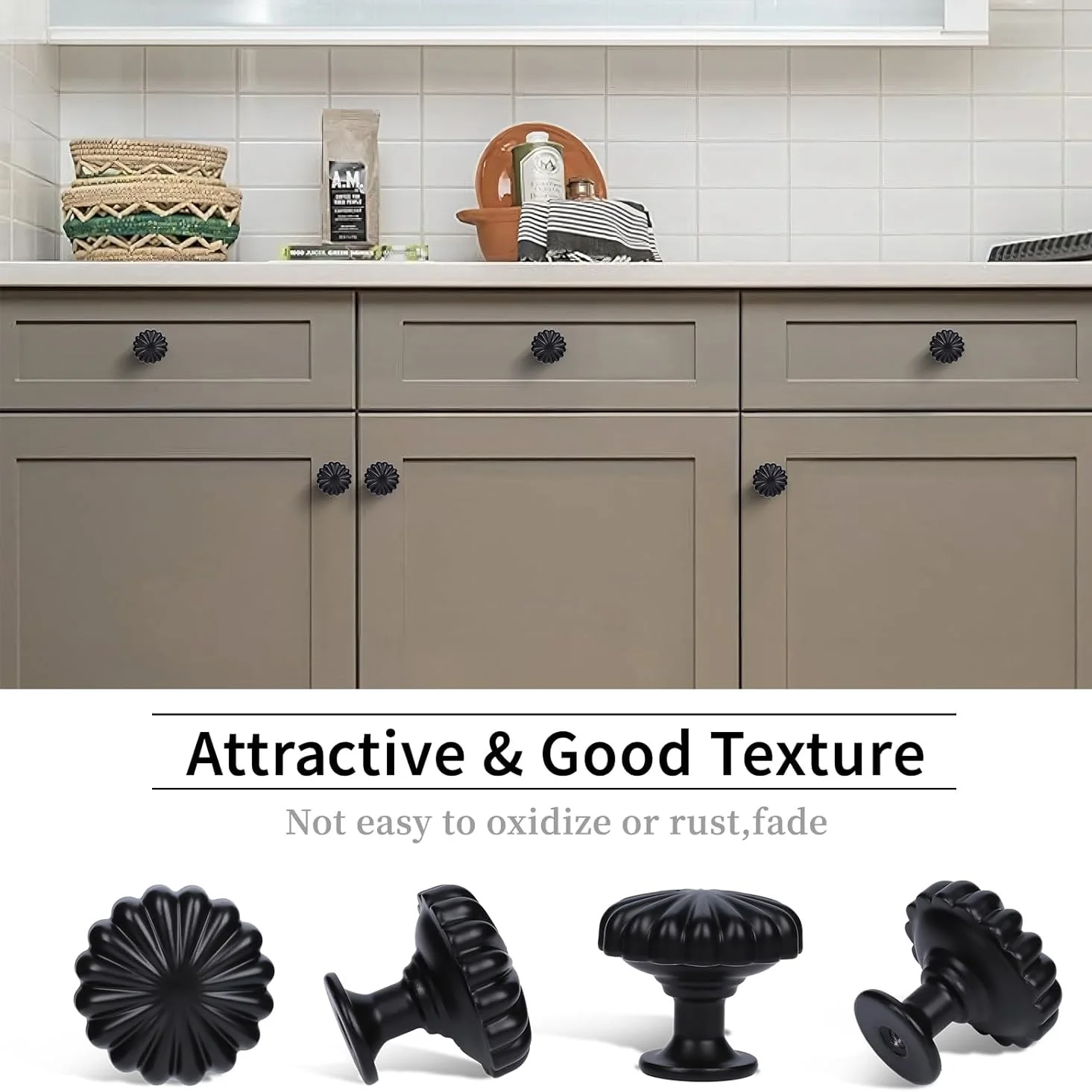 Cabinet Knobs, Cabinet Hardware Pumpkin Knob Drawer Handles for Kitchen Cupboard Furniture Chest Closet Door Dresser Bathroom