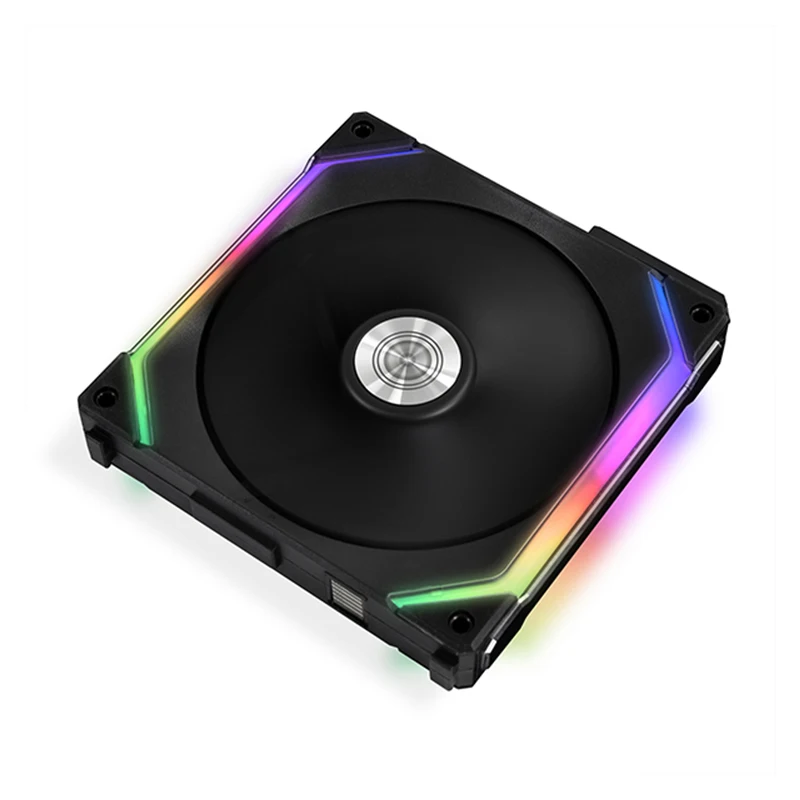 LIANLI UNI FAN SL120 V1 Klasyczny Zestaw Wentylatorów RGB Bezprzewodowy Moduł Bezprzewodowy Bez Kabeli Sterowanie L-Connect, Czarny Pakiet Potrójny