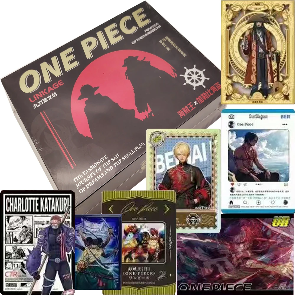 Classic Anime One Piece Pirates of The Caribbean Collection Card Cute Q-version Characters Practical Exquisite Portrait Cards