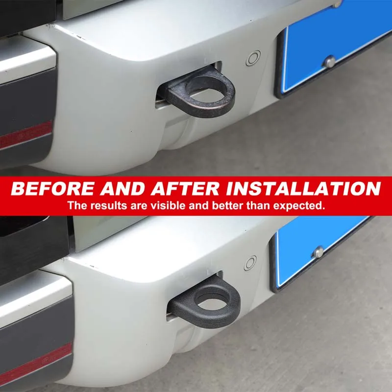 لاند روفر ديفندر 90 110 130 2020-2025 المطاط الأسود سيارة الخلفي مقطورة حلقة واقية اكسسوارات السيارات الخارجية 2 قطعة #3