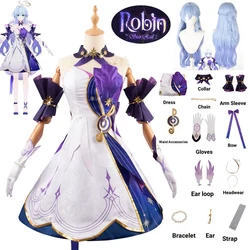 Honkai Star Rail Robin Cosplay Costume Outfit Game Character Uniform Wig Full Set Halloween Party Dress Up Suit for Women