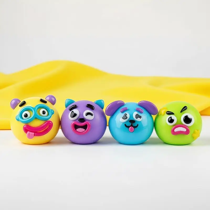 Cute Cartoon Dog Face Swap Soft Moldable Slow Rise Squeeze Toy Relaxing Sensory Gift Food-grade TPR Waterproof Tear-resistant