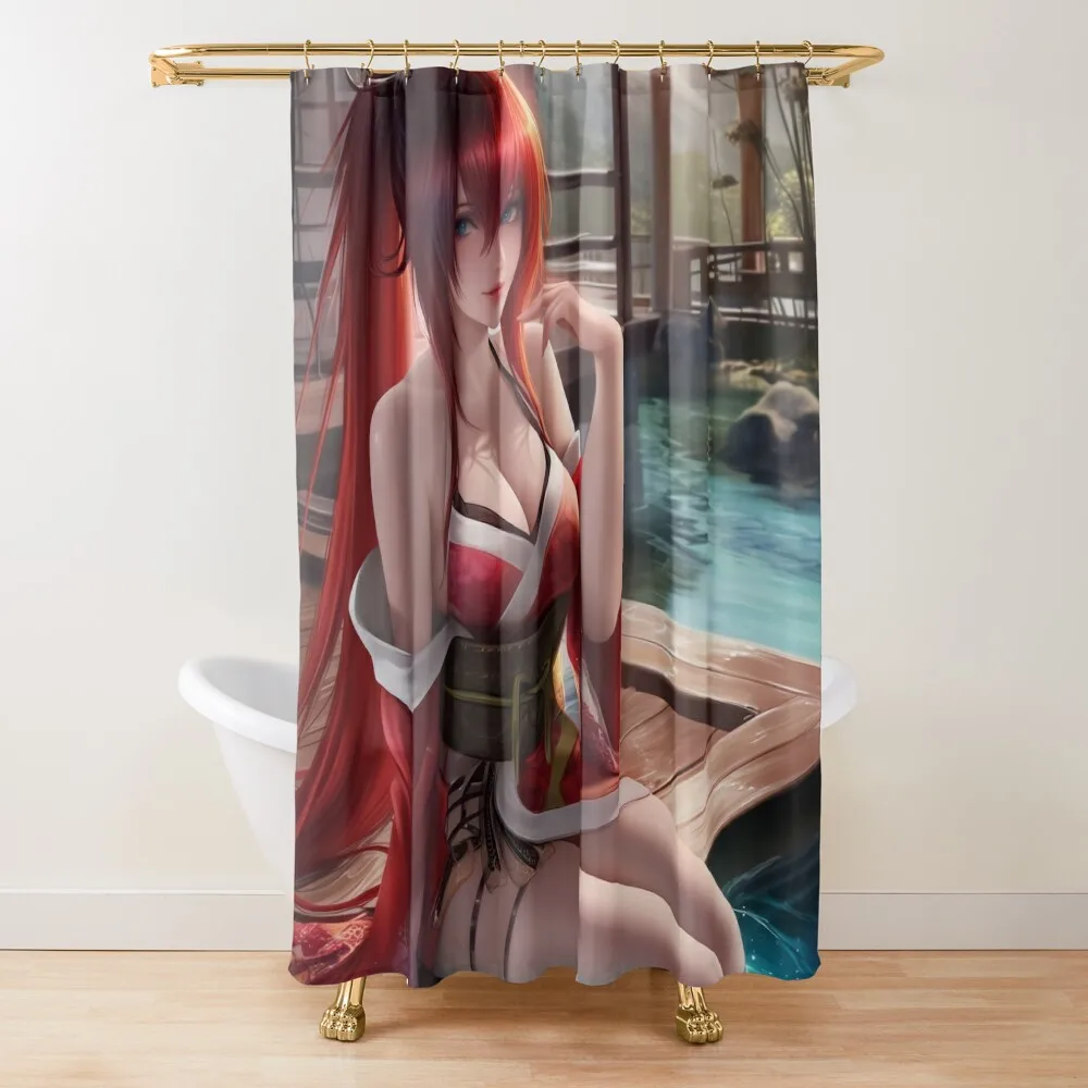 

Hot Spring Rias Gremory Shower Curtain Shower Waterproof Bathroom Deco Elegant Bathroom Curtain