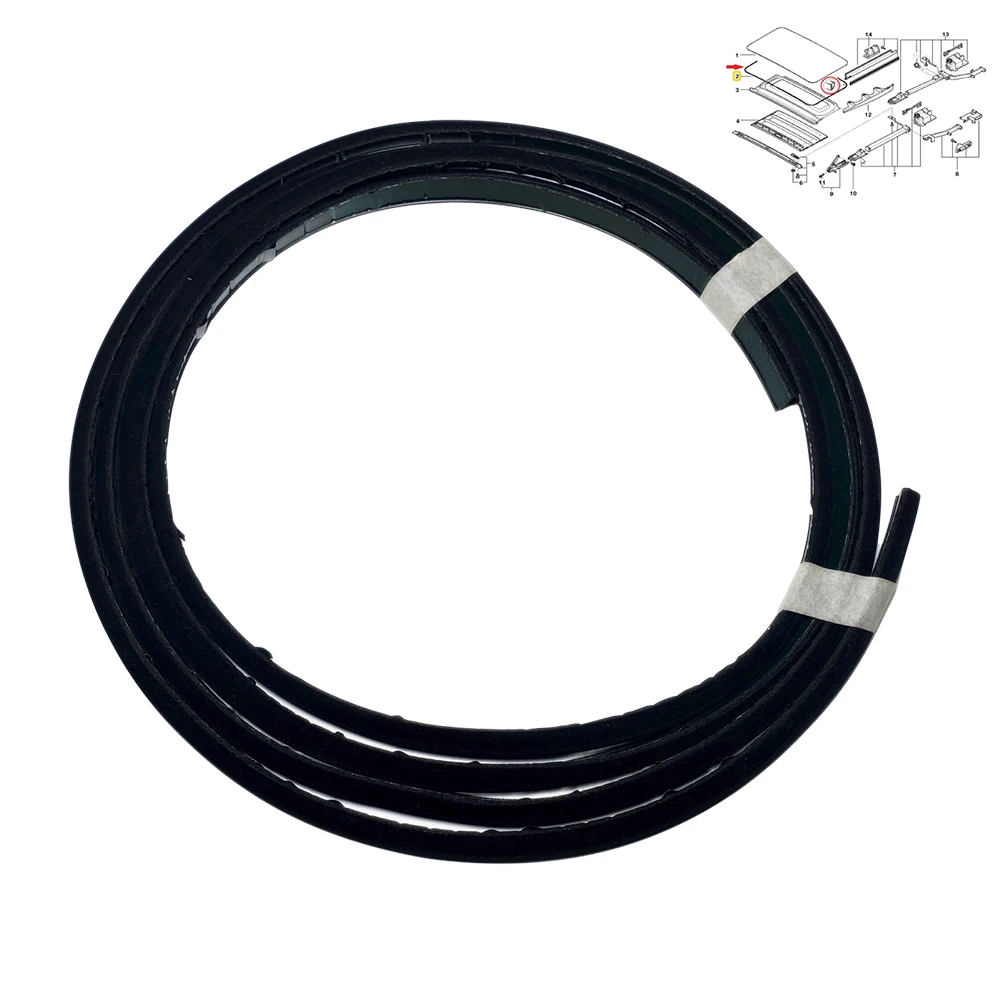 Black Sunroof Sliding Seal Gasket for BMW 5er E39 E60 F10 F01 Improved Heat Sink and Charging Capabilities Easy Installation