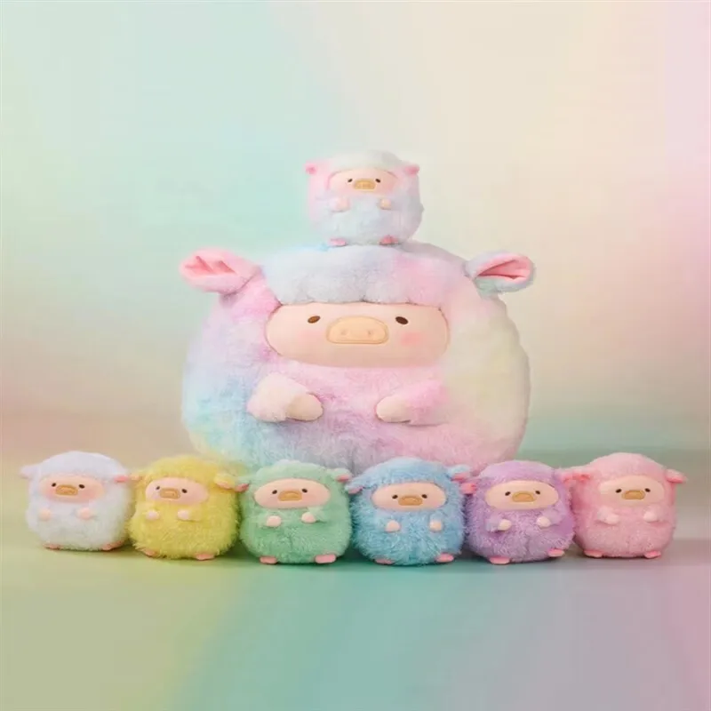 LULU Rainbow Sheep Plush Series Plush Mystery Box Kawaii Model Action Anime Figures Caja Misteriosa  Random Guess Bags Figure