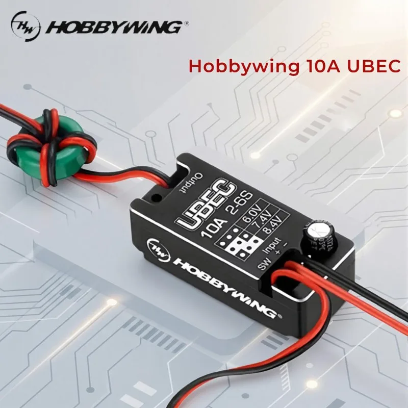 

Hobbywing 10A UBEC 2~6S Voltage Regulator Module New Fully Waterproof Small Car 6V/7.4V/8.4V Adjustable For Toy car parts