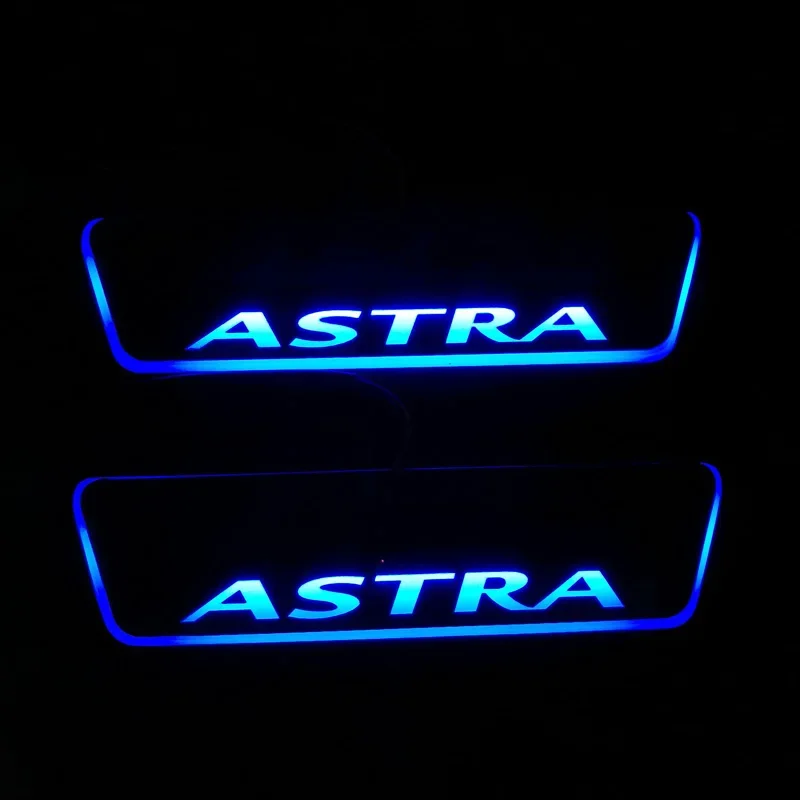 Trim Pedal LED 12V Car Light For Opel Astra J H 2016 2017 2018 Door Sill Scuff Plate Pathway Moving Acrylic Welcome Lamp