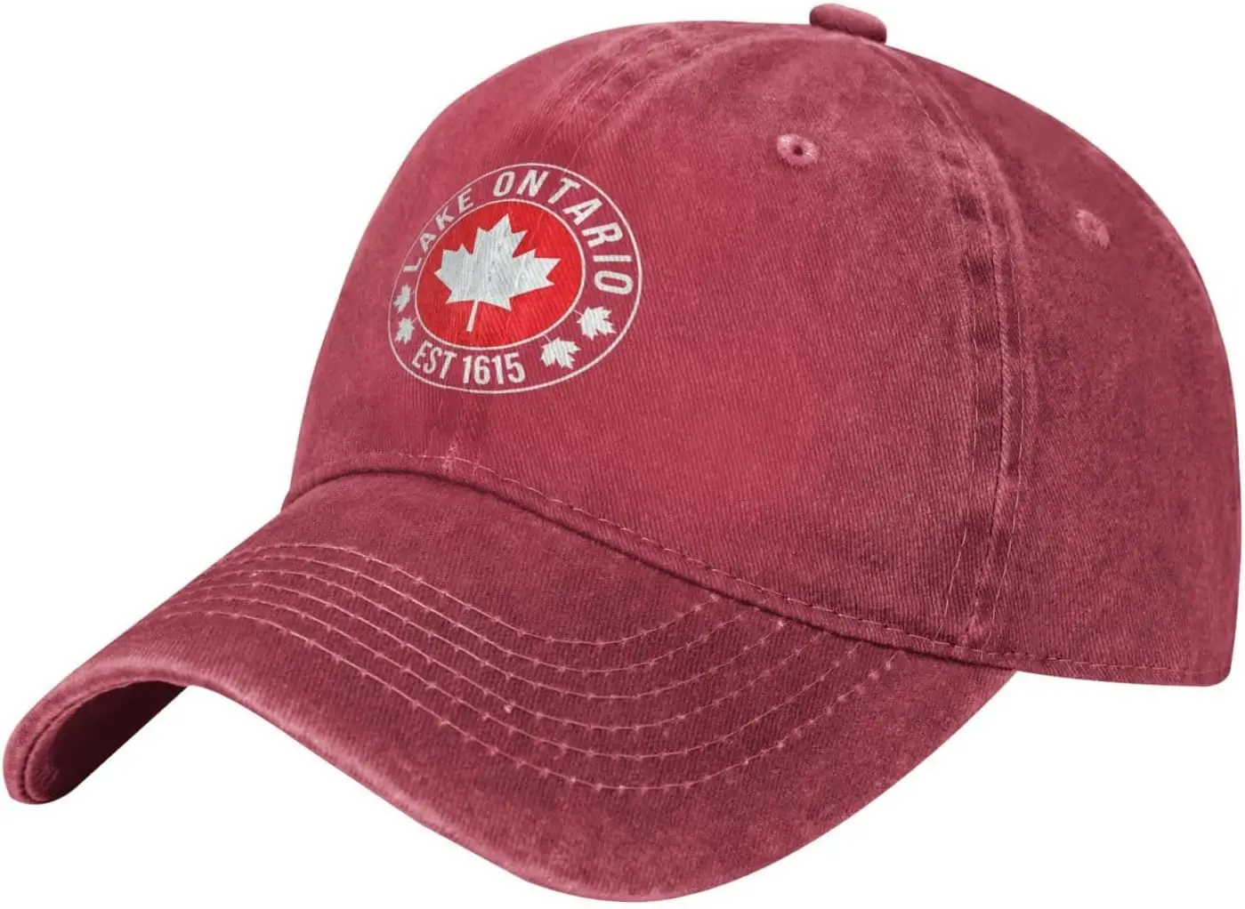 Customization Lake Ontario Canada Vintage Est 1615 Denim Hat Adjustable Baseball Cap