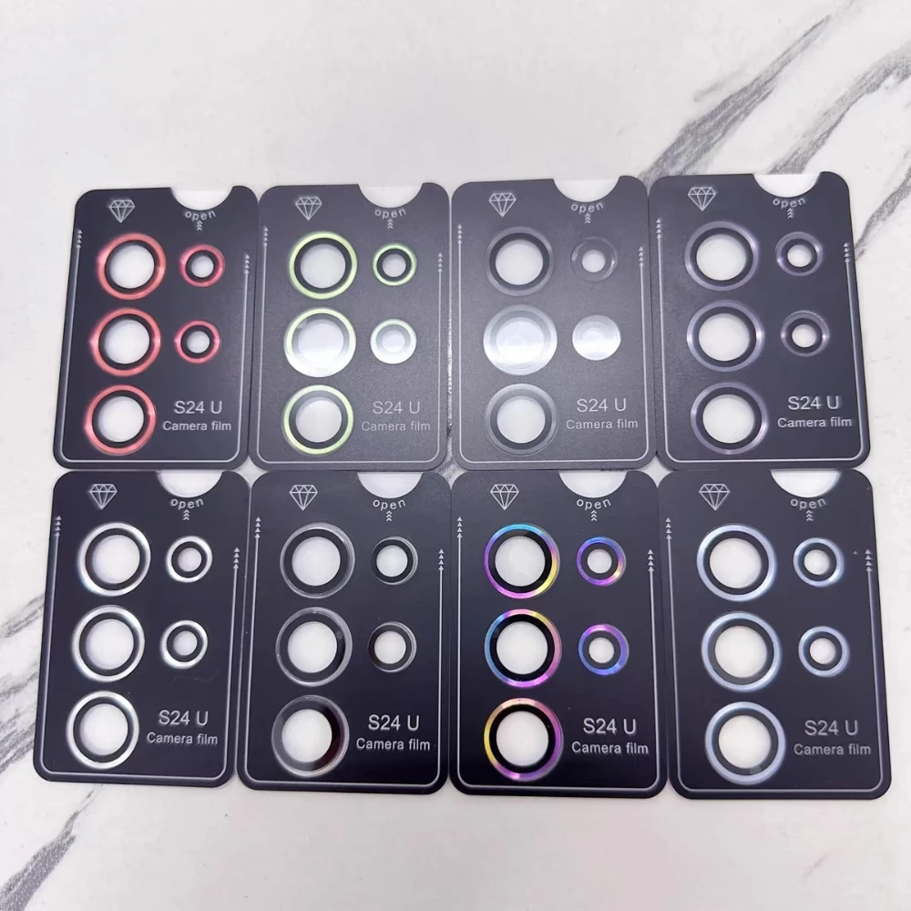 Metal Ring CD Pattern Glass Protector Camara For Samsung Galaxy S26 S25 FE Edge S24 Plus S23 Ultra Camera Protection Full Cover