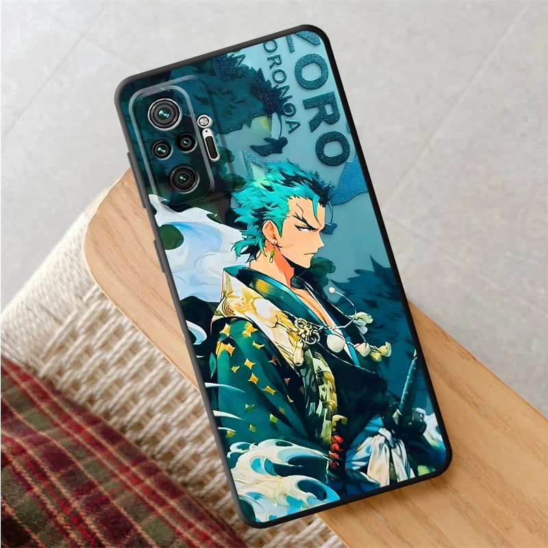 حافظة لهاتف Xiaomi Redmi Note 9S 10S 13 14 Pro Plus 9 10 11 12 Pro 7 8 11s 12s غطاء هاتف ناعم أسود قطعة واحدة موضة لوفي زورو #2