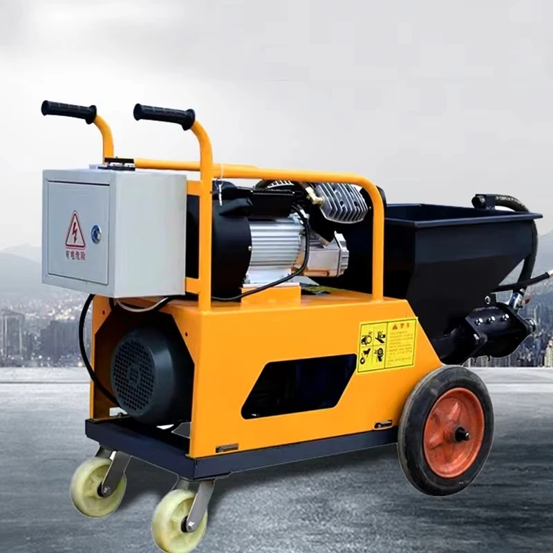 Mortar Spraying Machine Electric Automatic for Wall Cement Plaster Rendering Pump with Hopper Construction Equipment