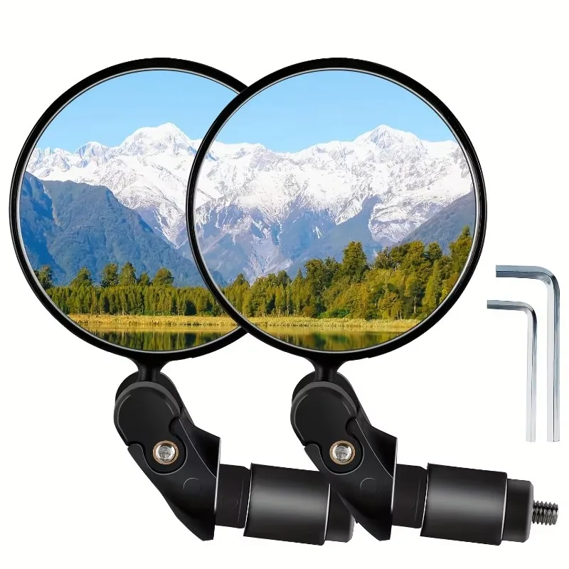 1-6PCS Universal Bicycle Rearview Mirror Adjustable Rotate Wide-Angle Cycling Handlebar Rear View for MTB Road Bike Accessories