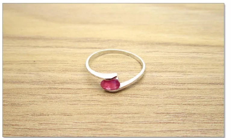 100% Natural Genuine Ruby Gemestone Fashionable Silver Ring 925 Solid Sterling Silver Ruby Wedding Ring Best Gift for Girl