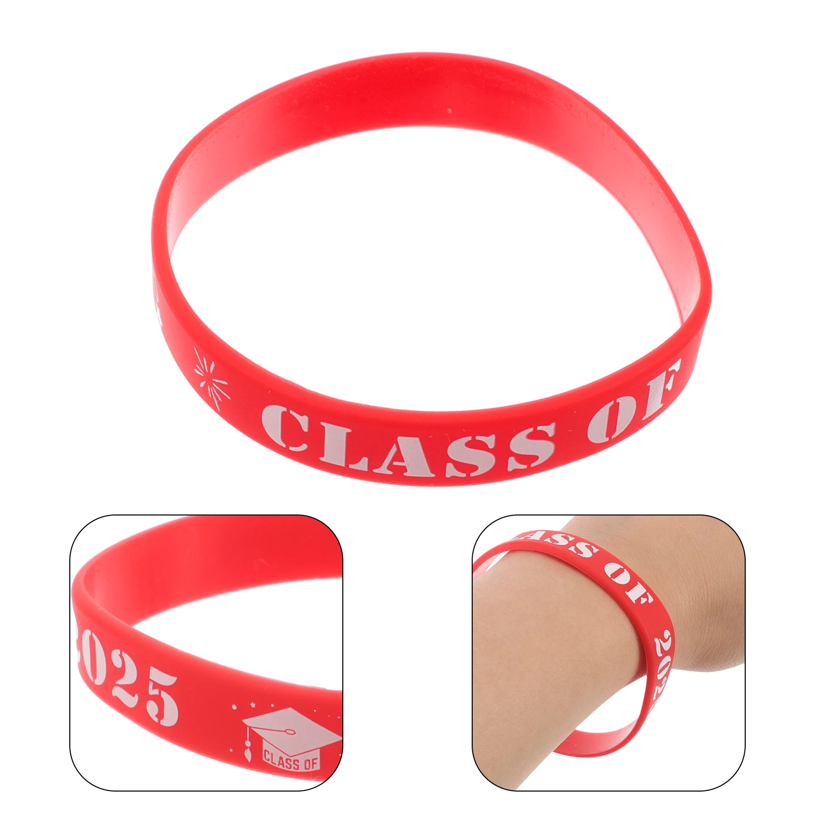

Decoration Graduation Celebration Bracelet Silicone Red for Graduations Student