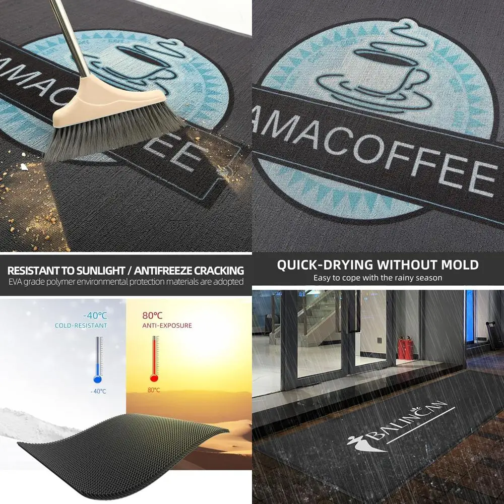 

Customized Logo Door Mat with Non-Slip Backing - Indoor/Outdoor Waterproof, 5' x 7'