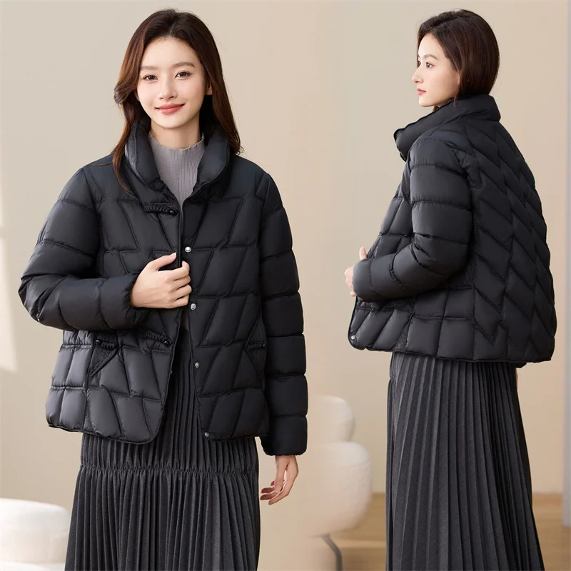 Winter Fashion 2025 Down Cotton Jacket Women Thicken Warm High-end Casual Loose High-Quality Parkas Female Outwear Overcoat