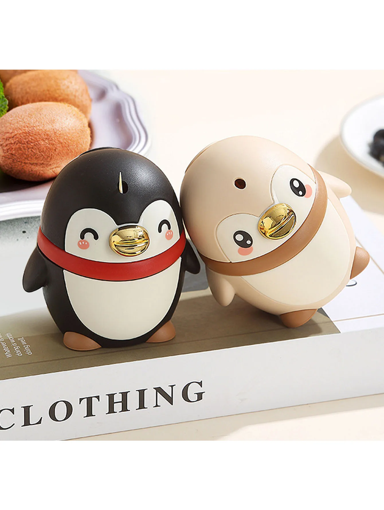 Niedlicher Pinguin Automatischer Zahnstocher-Spender, Hochwertig. Bezaubernde Heilungsdekoration für Zuhause, Restaurant und Schreibtischorganisation.